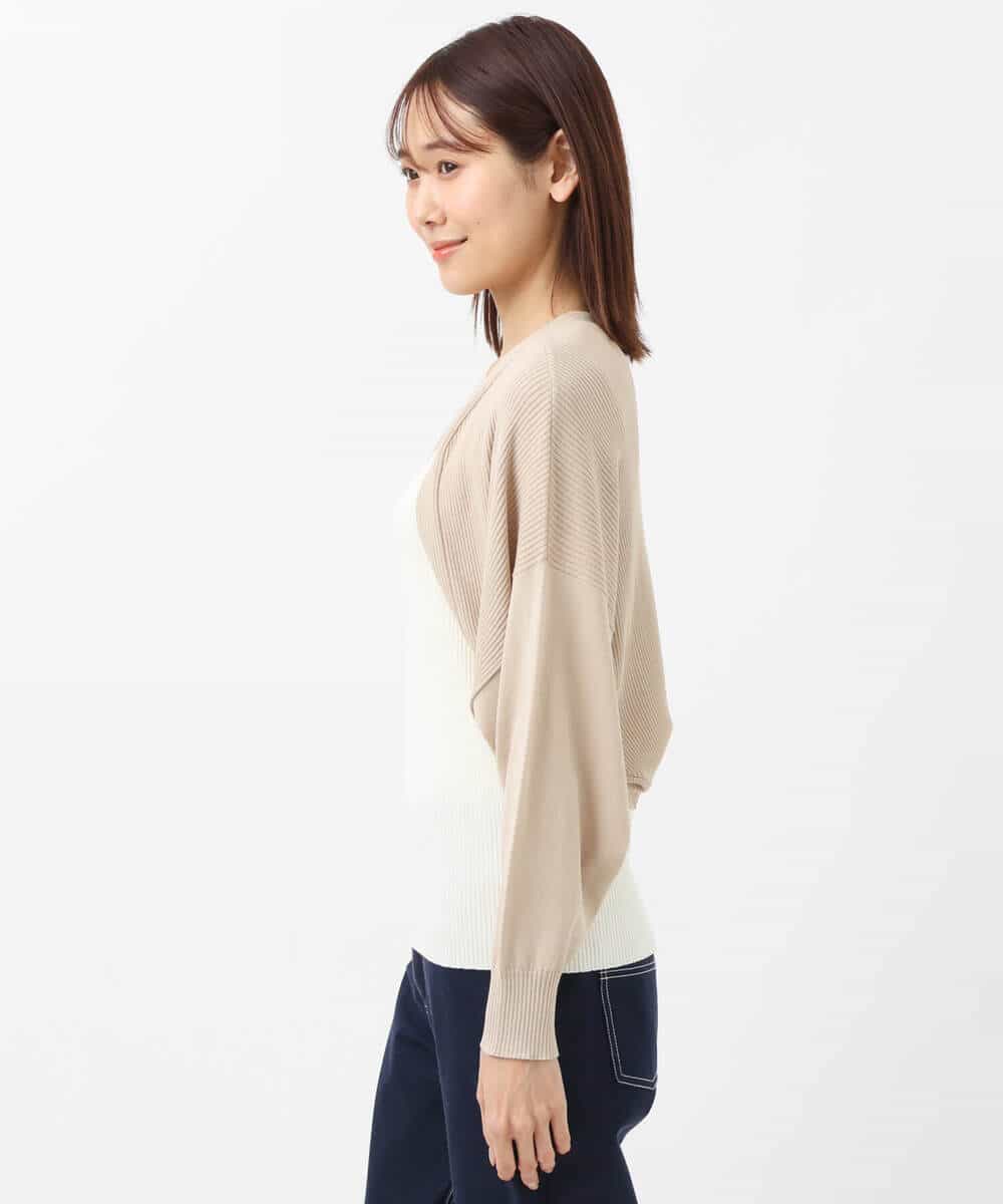 FKSGS06130 MK MICHEL KLEIN(MK ミッシェルクラン) ボレロニットカーディガン/洗える ベージュ