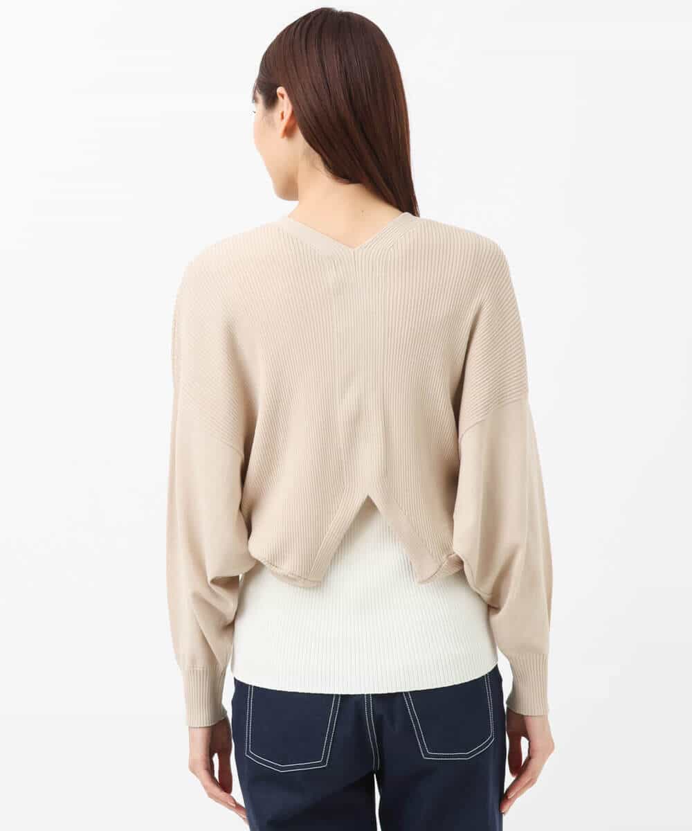 FKSGS06130 MK MICHEL KLEIN(MK ミッシェルクラン) ボレロニットカーディガン/洗える ベージュ