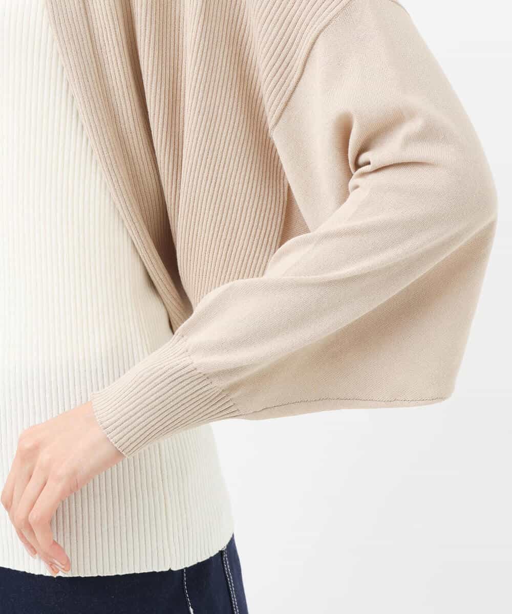 FKSGS06130 MK MICHEL KLEIN(MK ミッシェルクラン) ボレロニットカーディガン/洗える ベージュ