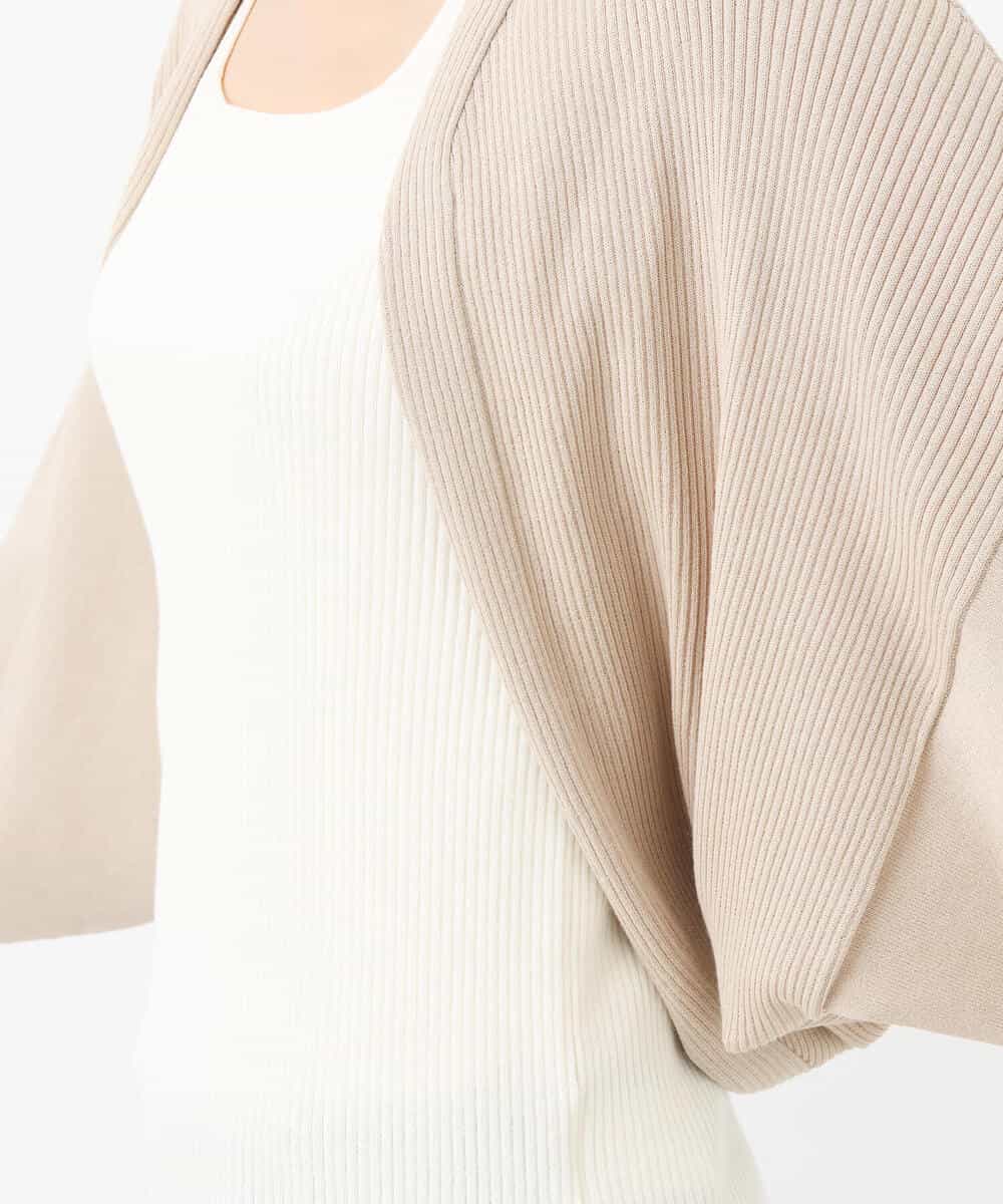 FKSGS06130 MK MICHEL KLEIN(MK ミッシェルクラン) ボレロニットカーディガン/洗える ベージュ