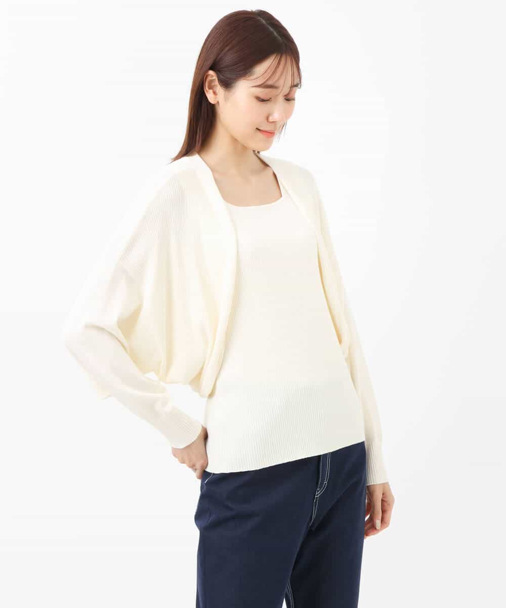 FKSGS06130 MK MICHEL KLEIN(MK ミッシェルクラン) ボレロニットカーディガン/洗える ベージュ