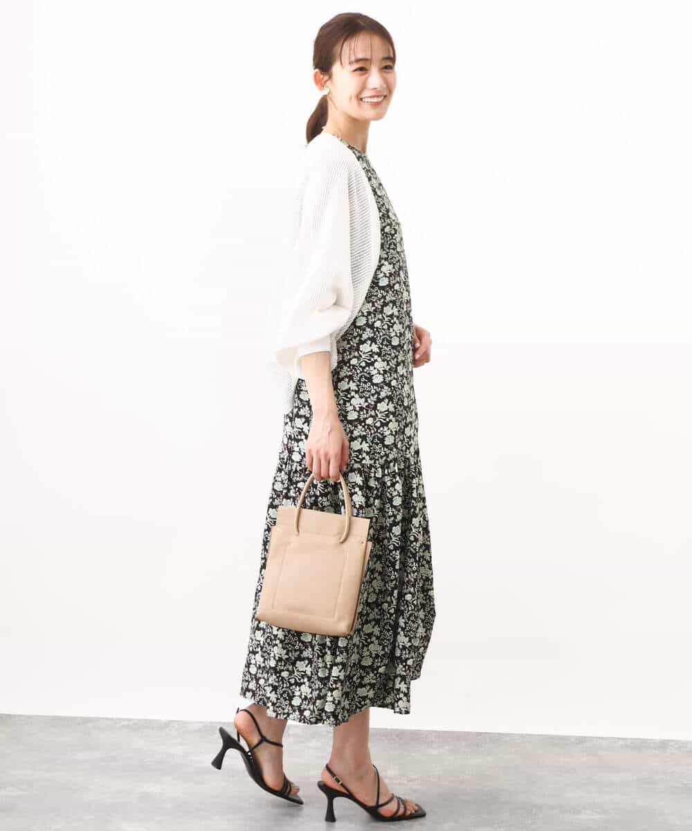 FKSHV60140 MK MICHEL KLEIN(MK ミッシェルクラン) レーシー編みモモンガニットカーディガン/洗える ベージュ