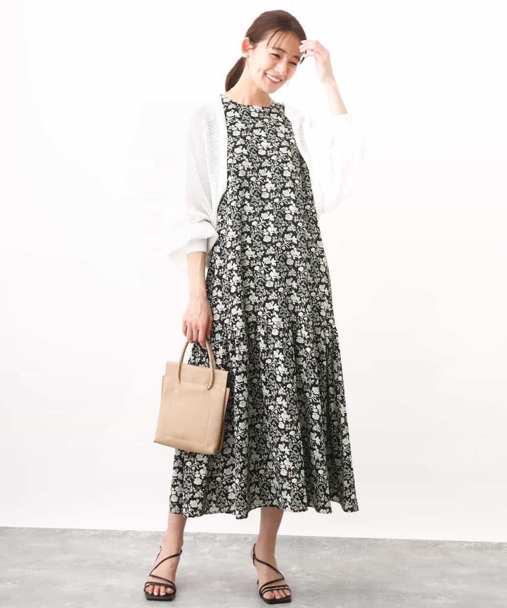 FKSHV60140 MK MICHEL KLEIN(MK ミッシェルクラン) レーシー編みモモンガニットカーディガン/洗える ベージュ