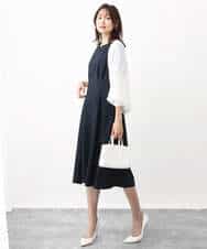 FKSHV60140 MK MICHEL KLEIN(MK ミッシェルクラン) レーシー編みモモンガニットカーディガン/洗える ベージュ