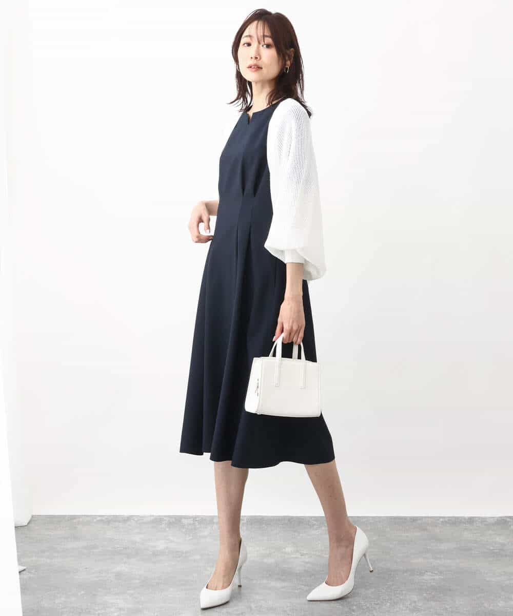 FKSHV60140 MK MICHEL KLEIN(MK ミッシェルクラン) レーシー編みモモンガニットカーディガン/洗える ベージュ