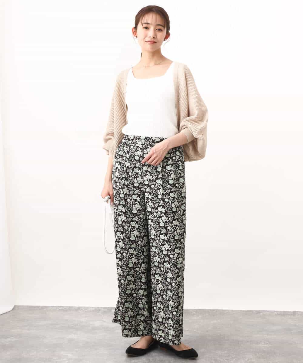 FKSHV60140 MK MICHEL KLEIN(MK ミッシェルクラン) レーシー編みモモンガニットカーディガン/洗える ベージュ