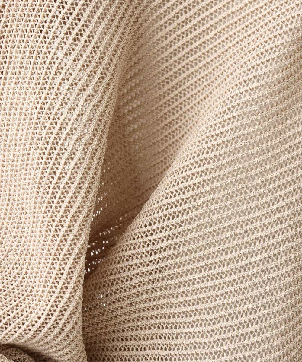 FKSHV60140 MK MICHEL KLEIN(MK ミッシェルクラン) レーシー編みモモンガニットカーディガン/洗える ベージュ