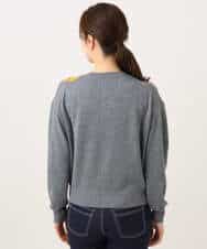 FKSJD30160 MK MICHEL KLEIN(MK ミッシェルクラン) [洗える]配色アーガイル柄ニットカーディガン グレー