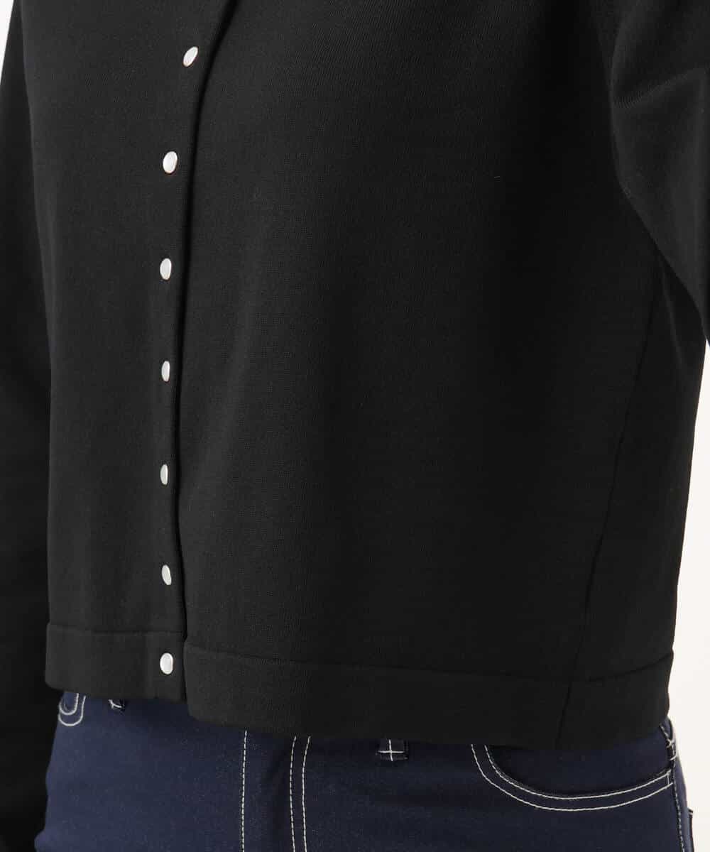 FKSJD33150 MK MICHEL KLEIN(MK ミッシェルクラン) [洗える]ドット釦コンパクトニットカーディガン ブラック