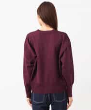 FKSJS09130 MK MICHEL KLEIN(MK ミッシェルクラン) スポンディッシュニットカーディガン/洗える ワイン