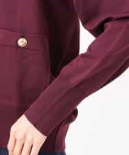 FKSJS09130 MK MICHEL KLEIN(MK ミッシェルクラン) スポンディッシュニットカーディガン/洗える ワイン