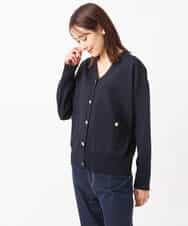 FKSJS09130 MK MICHEL KLEIN(MK ミッシェルクラン) スポンディッシュニットカーディガン/洗える ワイン