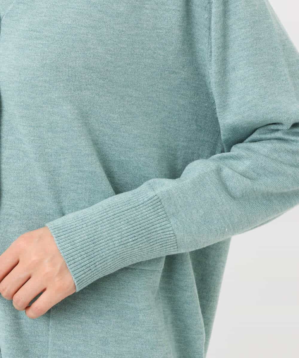 FKSJS10140 MK MICHEL KLEIN(MK ミッシェルクラン) リラックスVネックカーディガン/洗える ミント