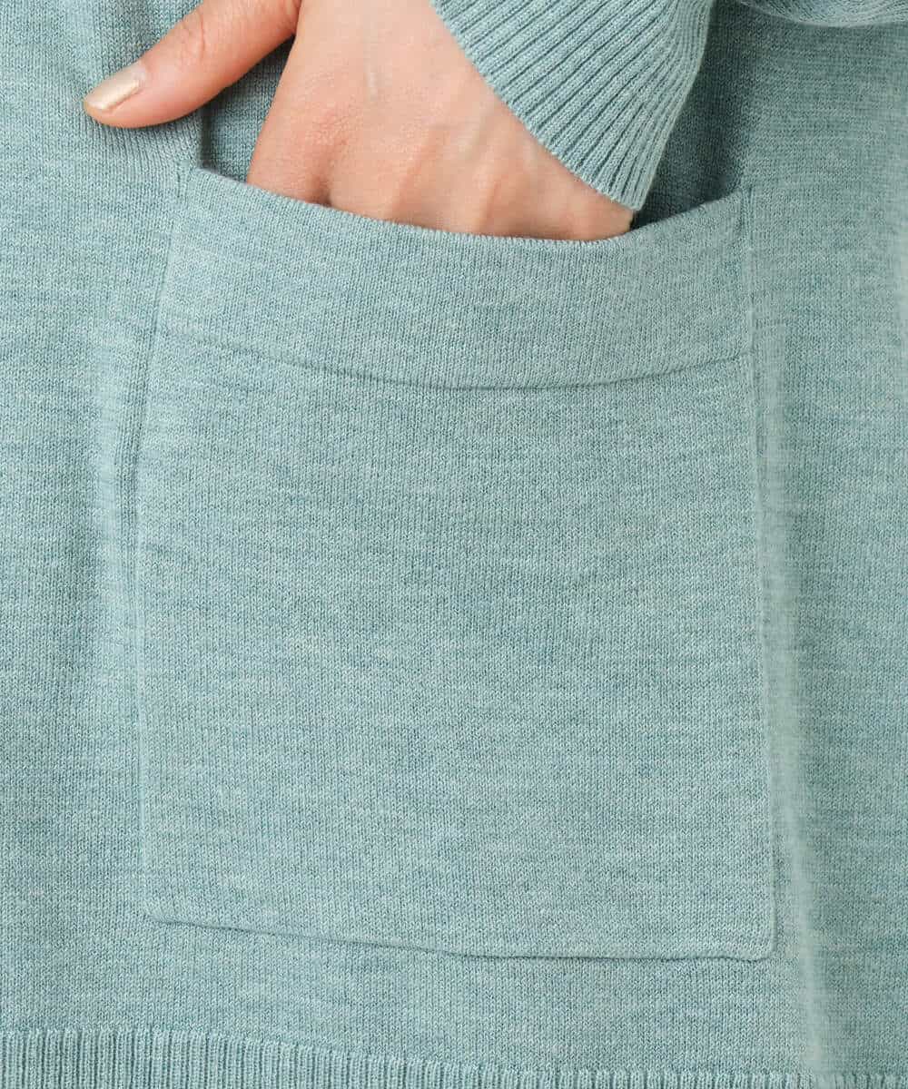 FKSJS10140 MK MICHEL KLEIN(MK ミッシェルクラン) リラックスVネックカーディガン/洗える ミント
