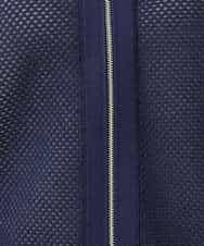FKSJV20170 MK MICHEL KLEIN(MK ミッシェルクラン) メッシュ編みシアーZIPニットブルゾン/洗える マスタード