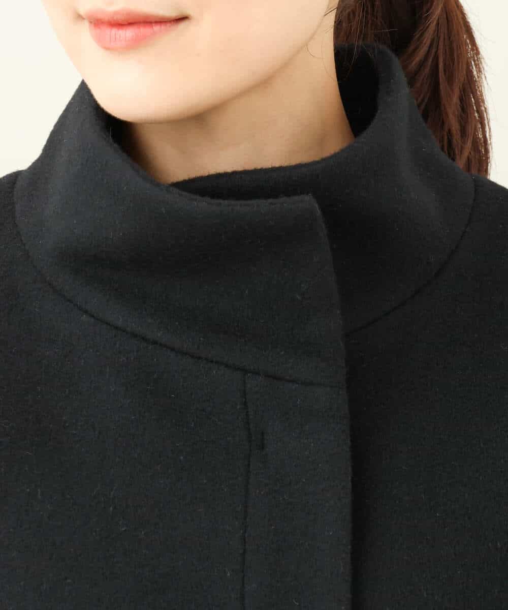 FKUAA58380 MK MICHEL KLEIN(MK ミッシェルクラン) Super100sウールスタンドカラーコート ブラック
