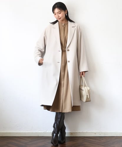 FKUAD54400 MK MICHEL KLEIN [超軽量]エアリアルウール チェスターコート