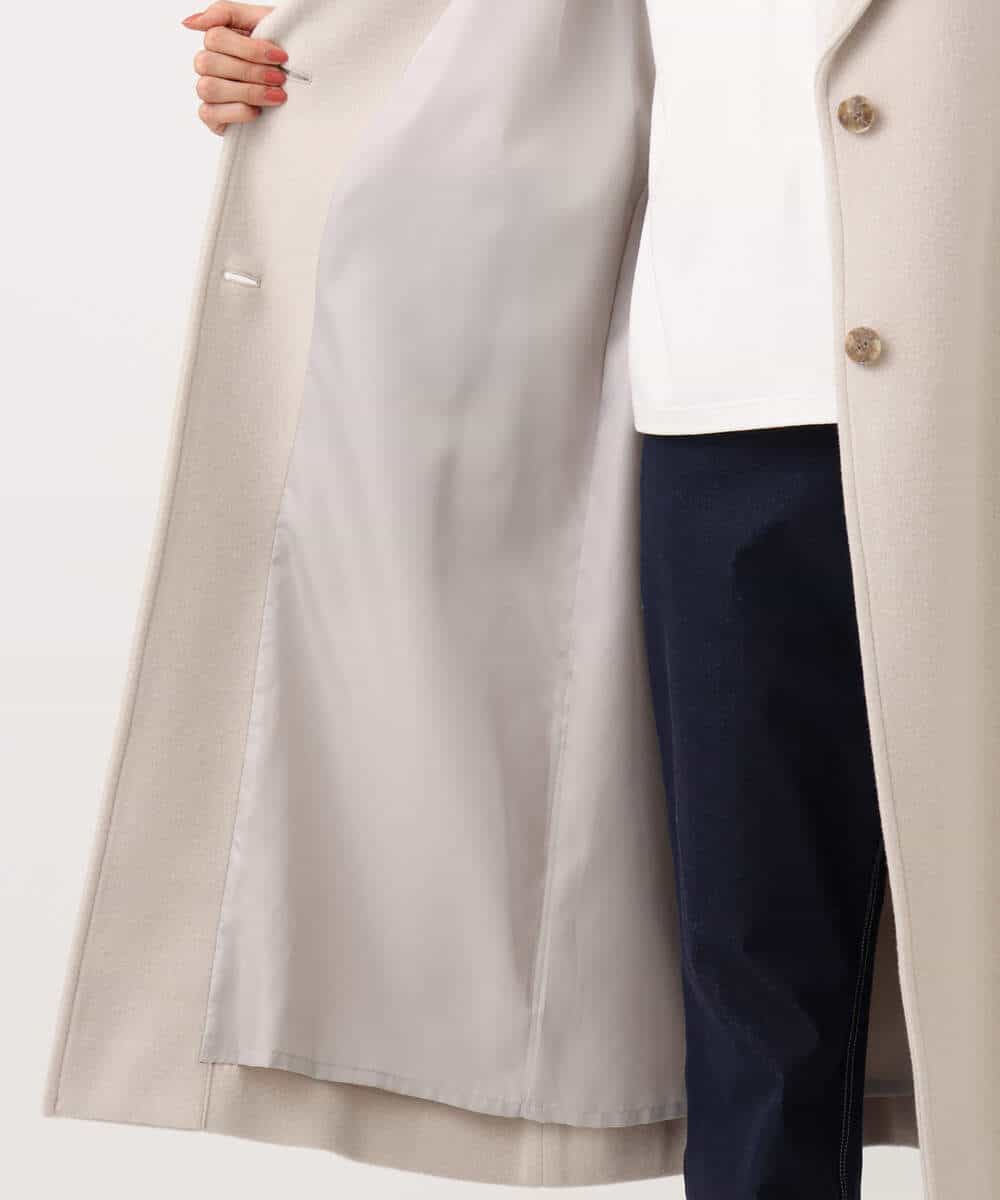 FKUAD54400 MK MICHEL KLEIN(MK ミッシェルクラン) エアリアルウール チェスターコート ベージュ