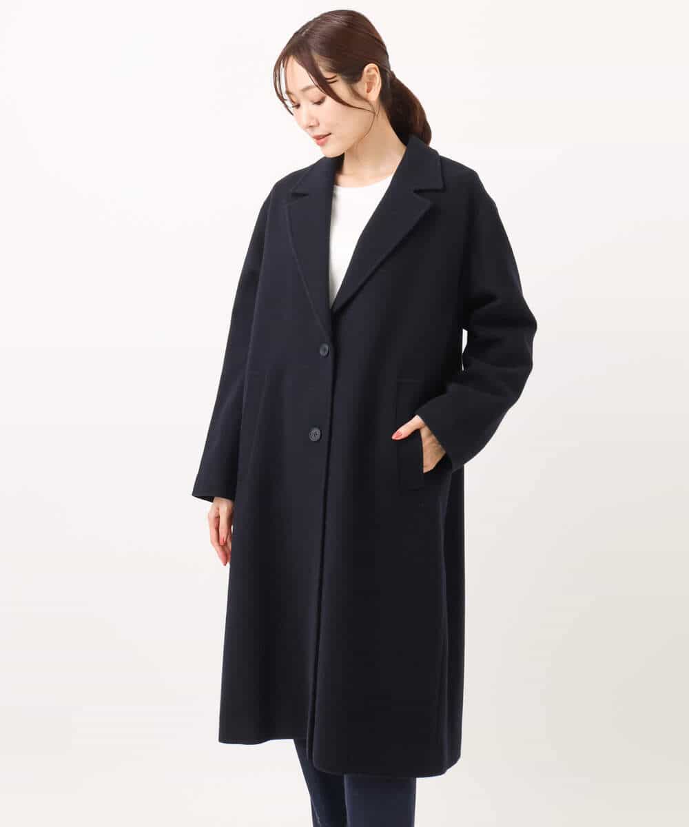 FKUAD54400 MK MICHEL KLEIN(MK ミッシェルクラン) エアリアルウール チェスターコート ベージュ