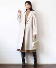 FKUAD54400 MK MICHEL KLEIN(MK ミッシェルクラン) [超軽量]エアリアルウール チェスターコート ベージュ