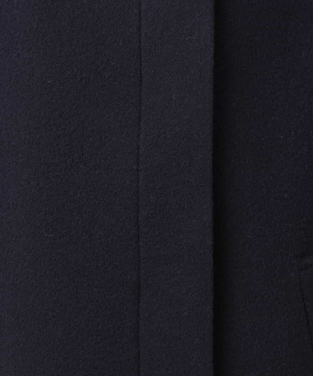 FKUAD55360 MK MICHEL KLEIN(MK ミッシェルクラン) エアリアルウール ミドル丈フーデットコート ブルー