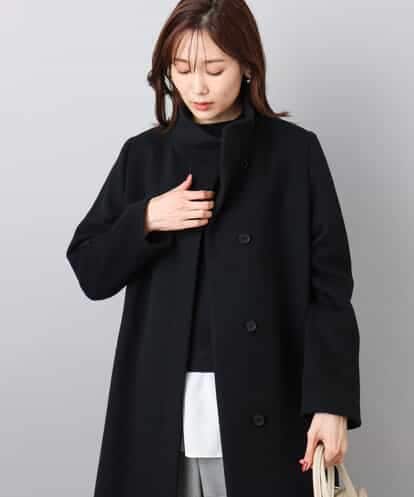 FKUAD58380 MK MICHEL KLEIN SUPER100'sウール スタンドカラーロングコート