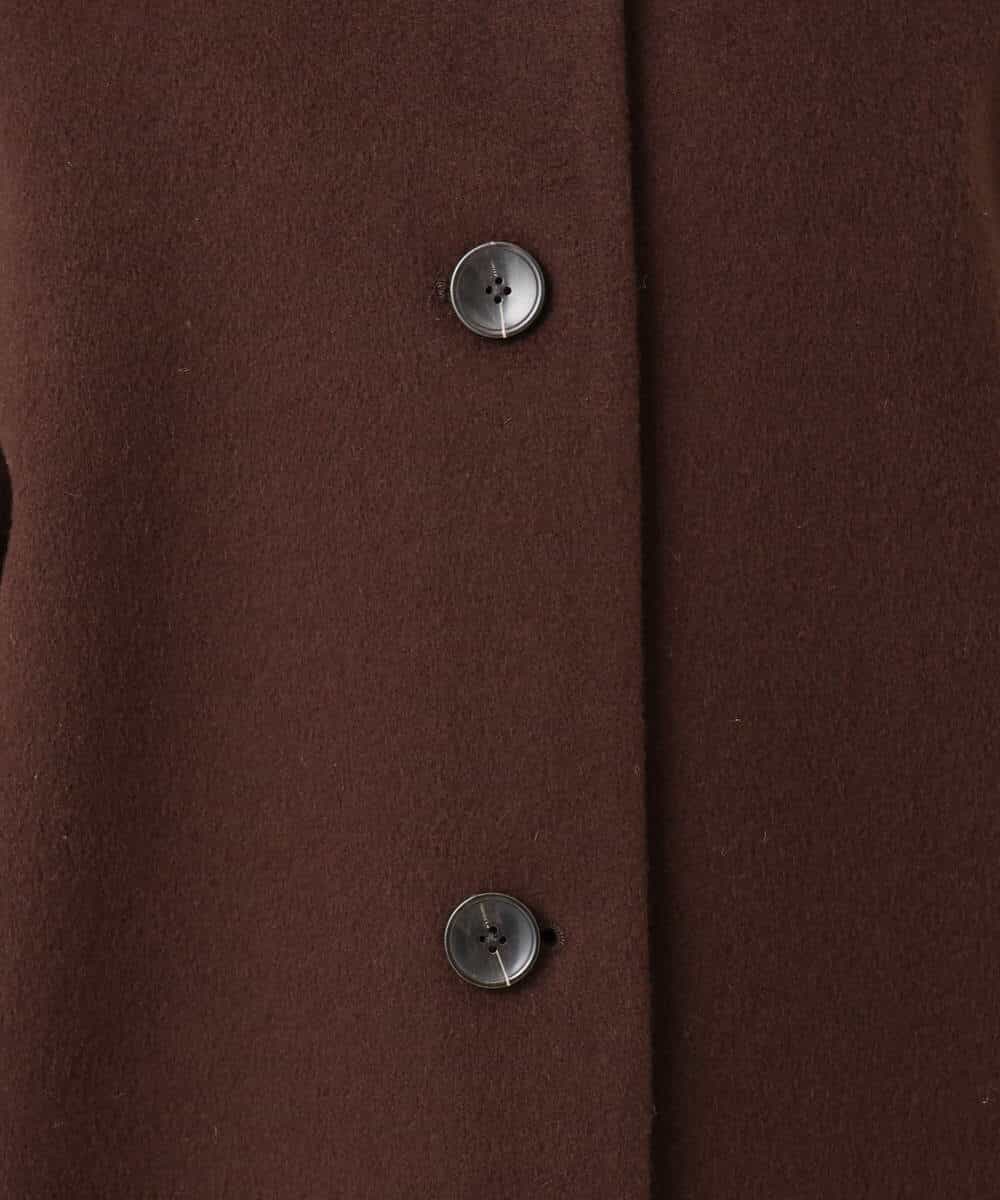 FKUAG52380 MK MICHEL KLEIN(MK ミッシェルクラン) SUPER100sウール フーデットミドルコート セージグレー