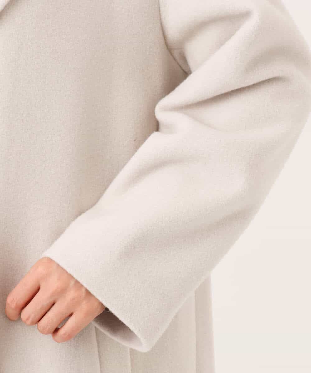 FKUAG61400 MK MICHEL KLEIN(MK ミッシェルクラン) [超軽量]エアリアルウール ダブルフロントチェスターコート アイボリー