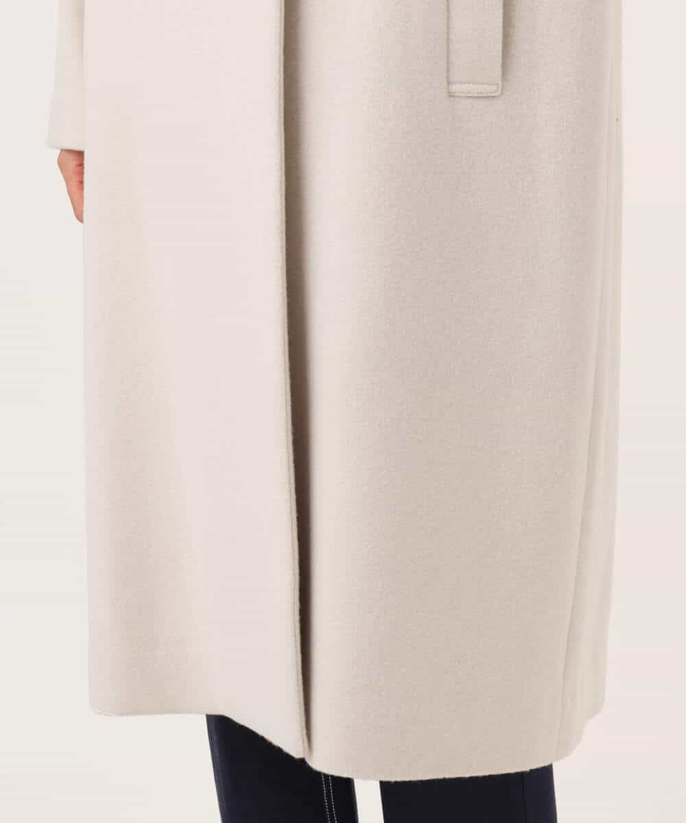 FKUAG61400 MK MICHEL KLEIN(MK ミッシェルクラン) [超軽量]エアリアルウール ダブルフロントチェスターコート アイボリー