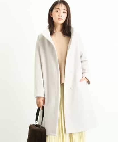 FKUAS50350 MK MICHEL KLEIN Super100sウールスタンドカラーコート