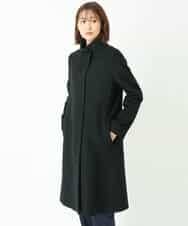 FKUAS50350 MK MICHEL KLEIN(MK ミッシェルクラン) Super100sウールスタンドカラーコート ライトグレー