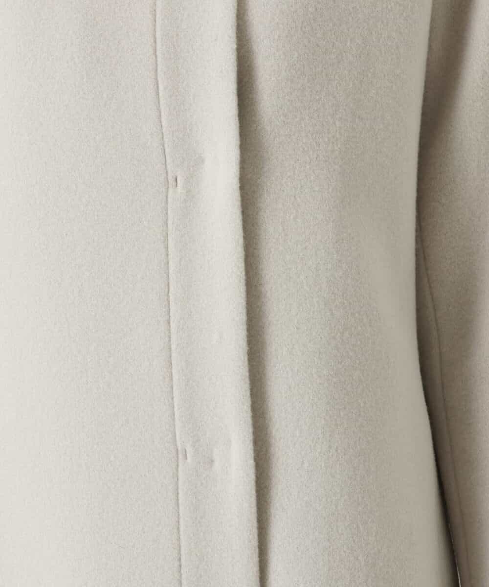 FKUAS50350 MK MICHEL KLEIN(MK ミッシェルクラン) Super100sウールスタンドカラーコート ライトグレー