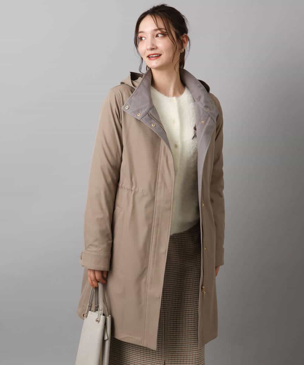 FKVAD42380 MK MICHEL KLEIN(MK ミッシェルクラン) ダウンライナー付きマルチwayモッズコート/撥水加工 ライトグレー