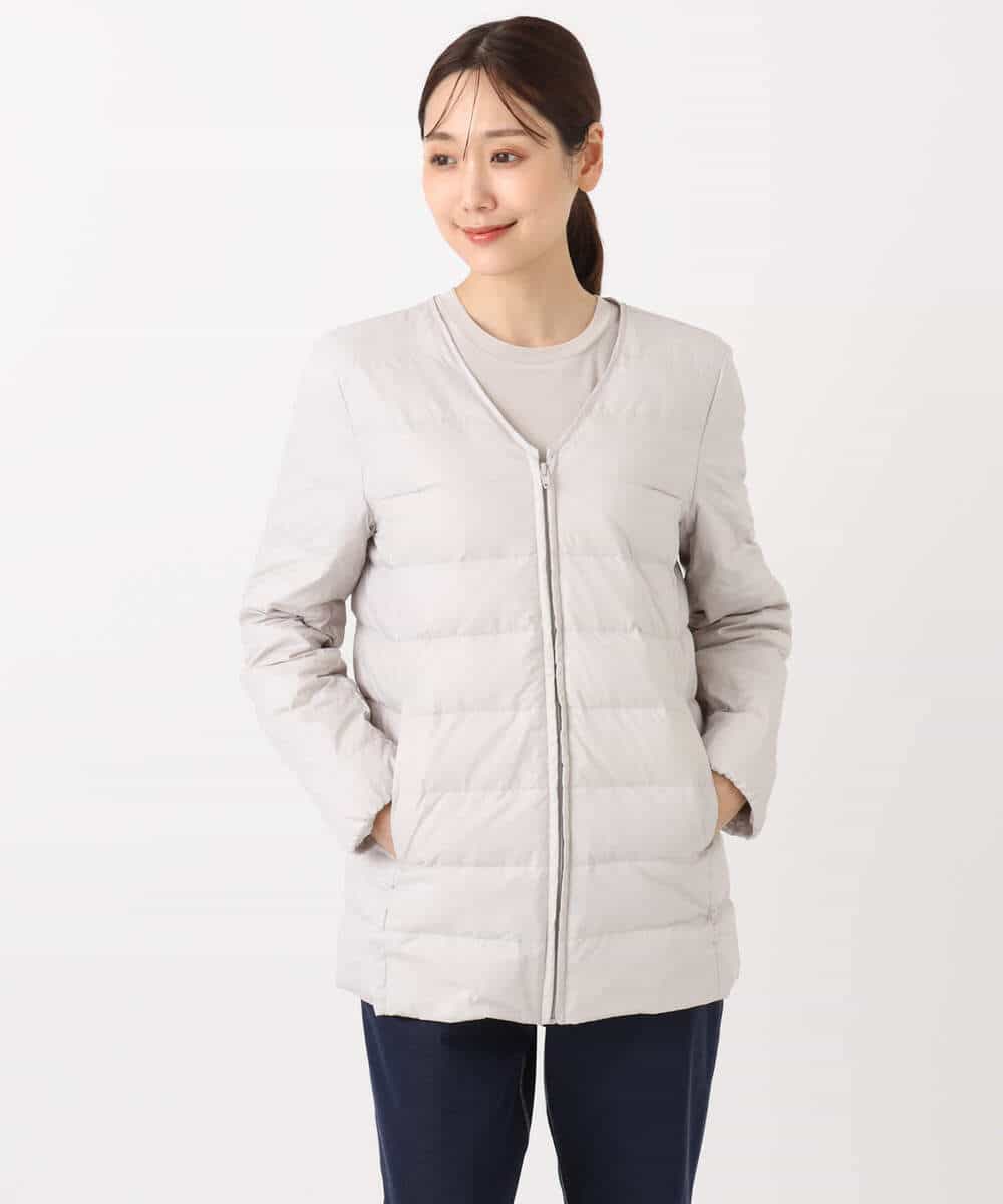 FKVAD42380 MK MICHEL KLEIN(MK ミッシェルクラン) ダウンライナー付きマルチwayモッズコート/撥水加工 ライトグレー