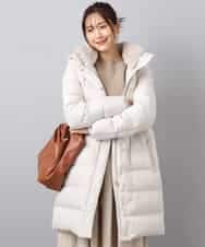 FKVAD50350 MK MICHEL KLEIN(MK ミッシェルクラン) ベーシックタフタ ロングダウンコート/撥水加工 アイボリー