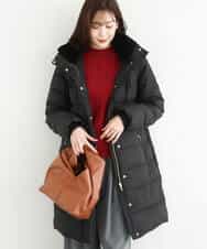 FKVAD50350 MK MICHEL KLEIN(MK ミッシェルクラン) ベーシックタフタ ロングダウンコート/撥水加工 モカ