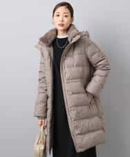 FKVAD50350 MK MICHEL KLEIN(MK ミッシェルクラン) ベーシックタフタ ロングダウンコート/撥水加工 モカ