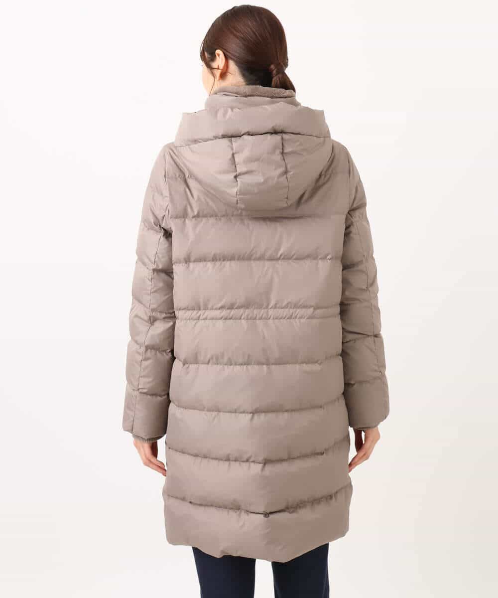FKVAD50350 MK MICHEL KLEIN(MK ミッシェルクラン) ベーシックタフタ ロングダウンコート/撥水加工 モカ