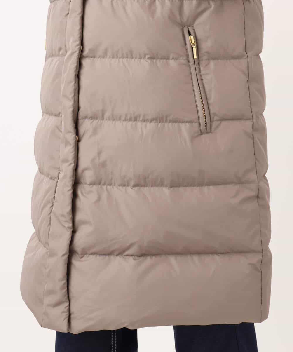 FKVAD50350 MK MICHEL KLEIN(MK ミッシェルクラン) ベーシックタフタ ロングダウンコート/撥水加工 モカ