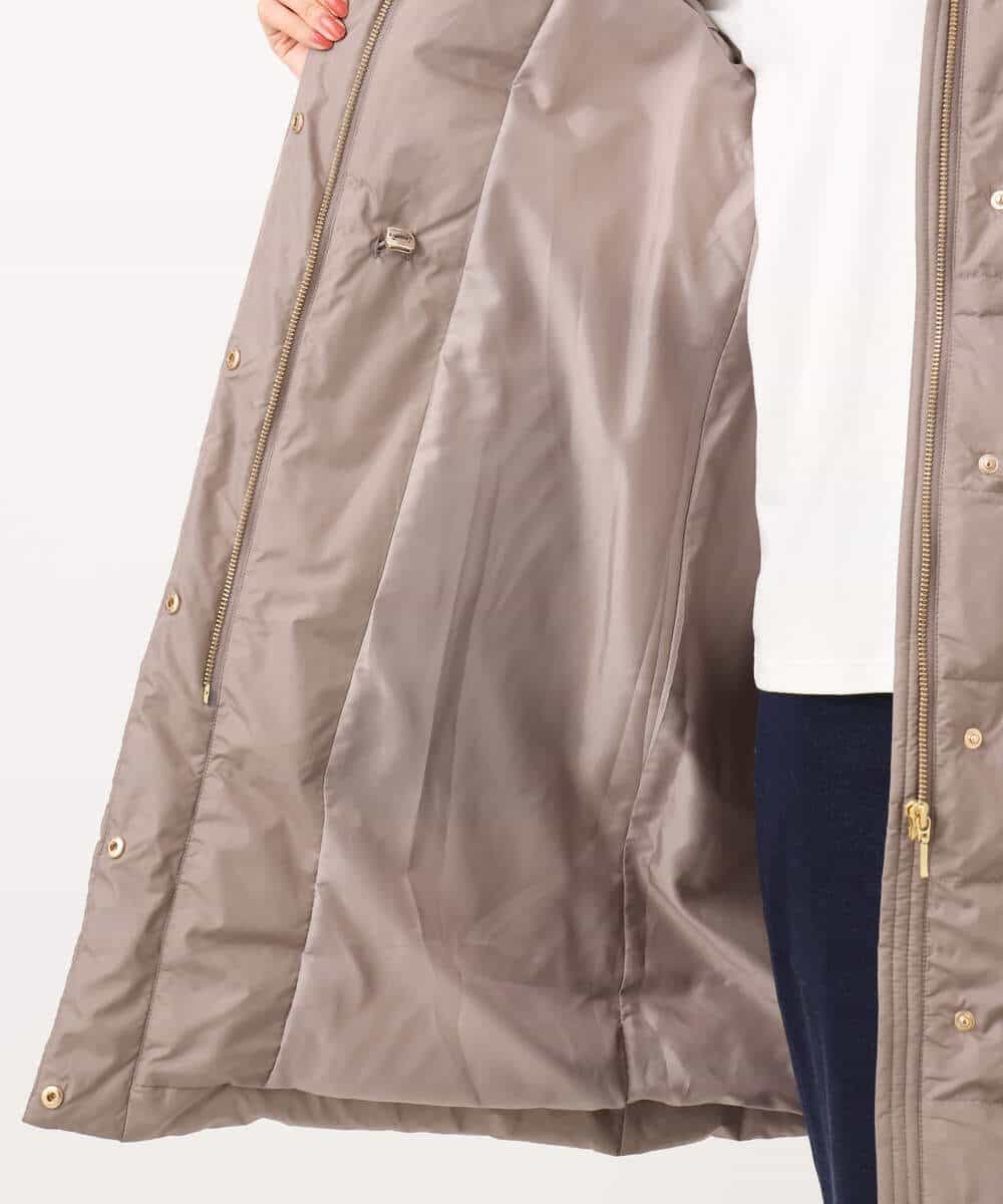 FKVAD50350 MK MICHEL KLEIN(MK ミッシェルクラン) ベーシックタフタ ロングダウンコート/撥水加工 モカ