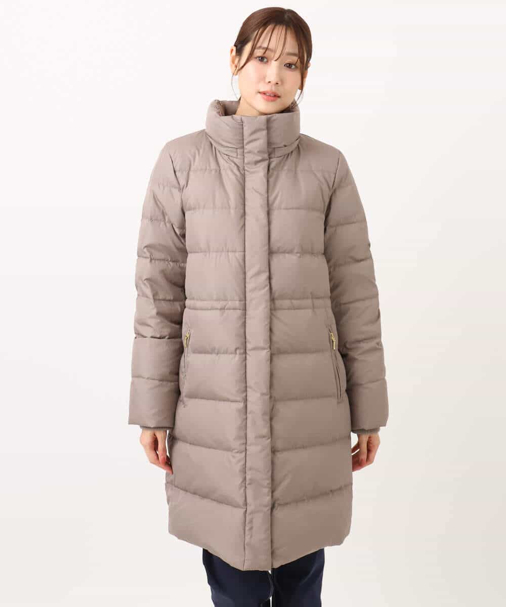FKVAD50350 MK MICHEL KLEIN(MK ミッシェルクラン) ベーシックタフタ ロングダウンコート/撥水加工 モカ