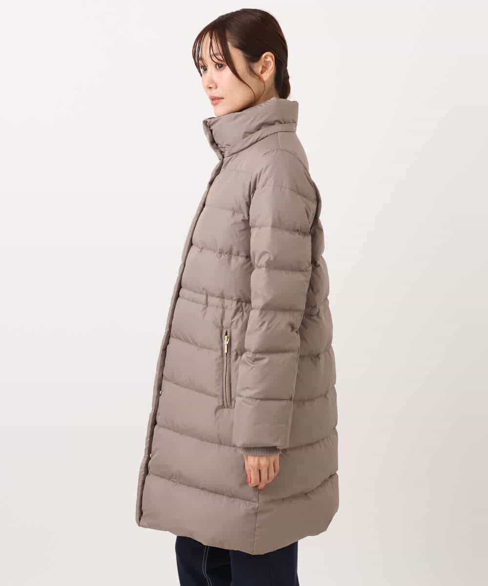 FKVAD50350 MK MICHEL KLEIN(MK ミッシェルクラン) ベーシックタフタ ロングダウンコート/撥水加工 モカ