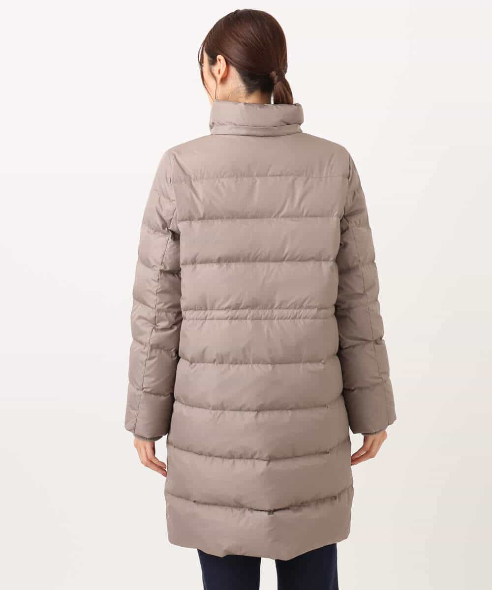 FKVAD50350 MK MICHEL KLEIN(MK ミッシェルクラン) ベーシックタフタ ロングダウンコート/撥水加工 モカ