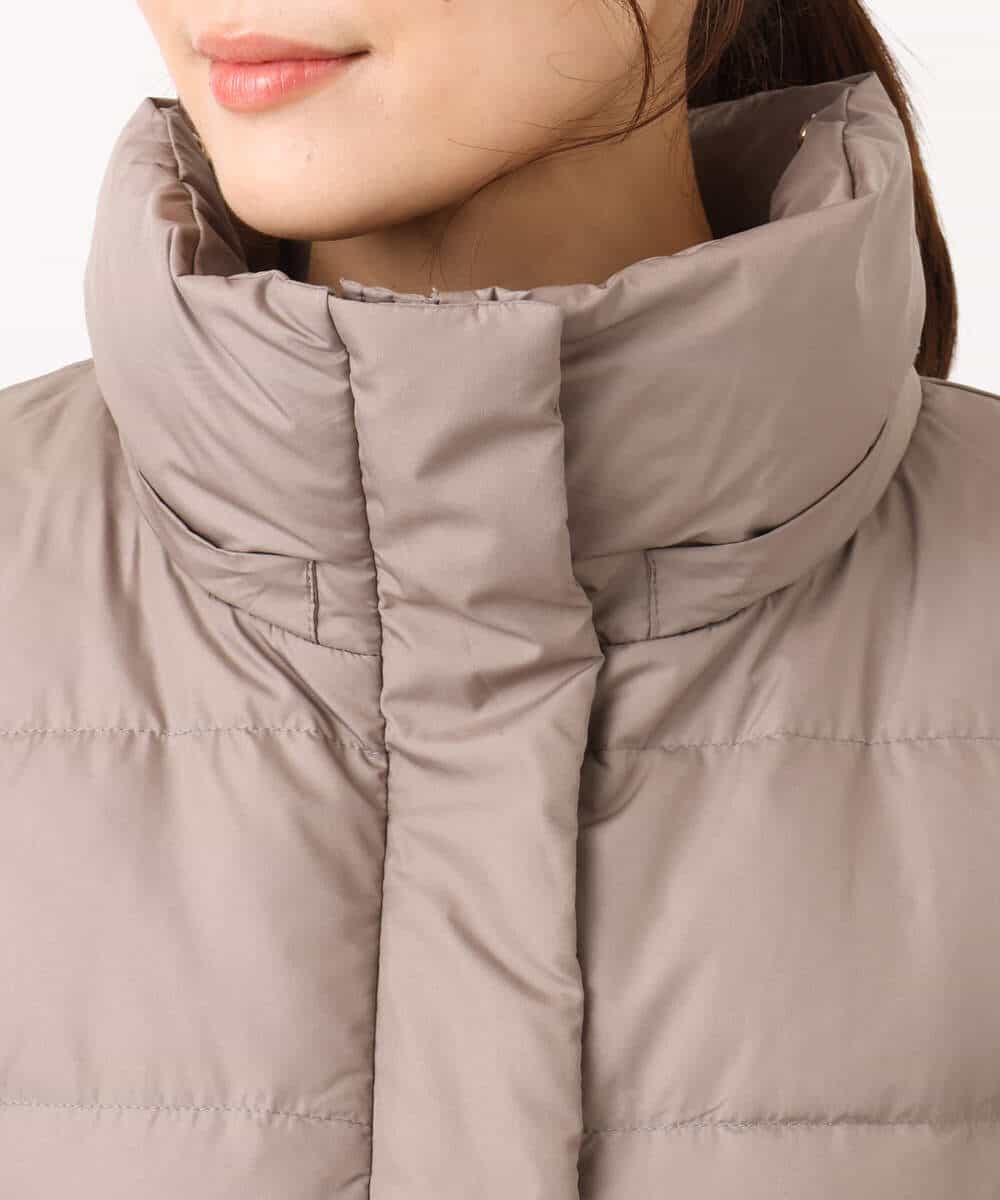 FKVAD50350 MK MICHEL KLEIN(MK ミッシェルクラン) ベーシックタフタ ロングダウンコート/撥水加工 モカ