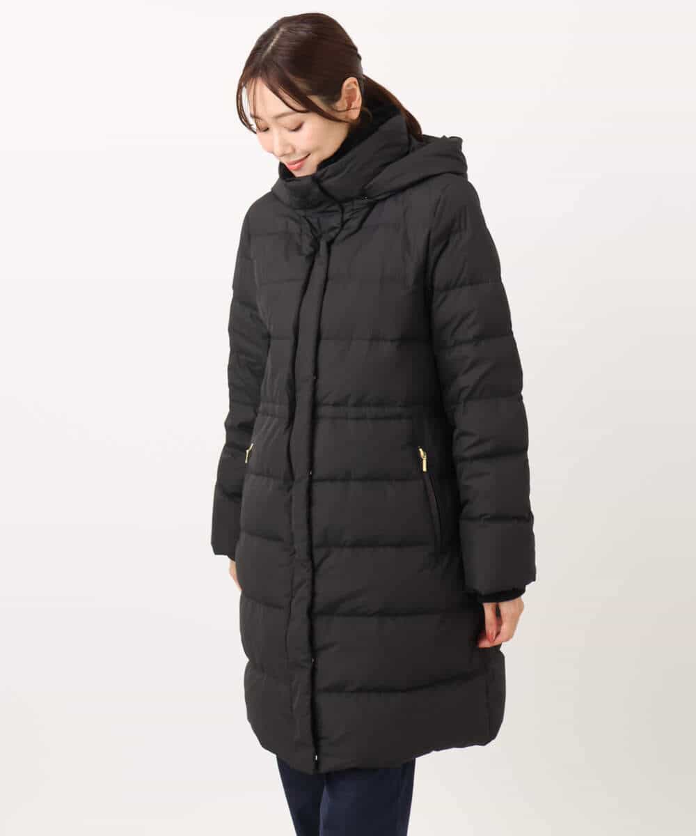 FKVAD50350 MK MICHEL KLEIN(MK ミッシェルクラン) ベーシックタフタ ロングダウンコート/撥水加工 モカ