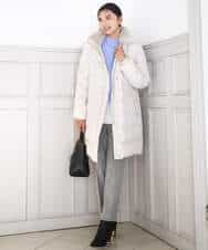 FKVAD50350 MK MICHEL KLEIN(MK ミッシェルクラン) ベーシックタフタ ロングダウンコート/撥水加工 モカ