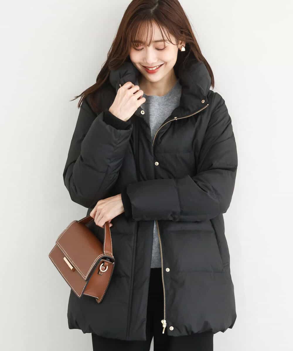 FKVAD52310 MK MICHEL KLEIN(MK ミッシェルクラン) ベーシックタフタ ミドルダウンコート/撥水加工 モカ