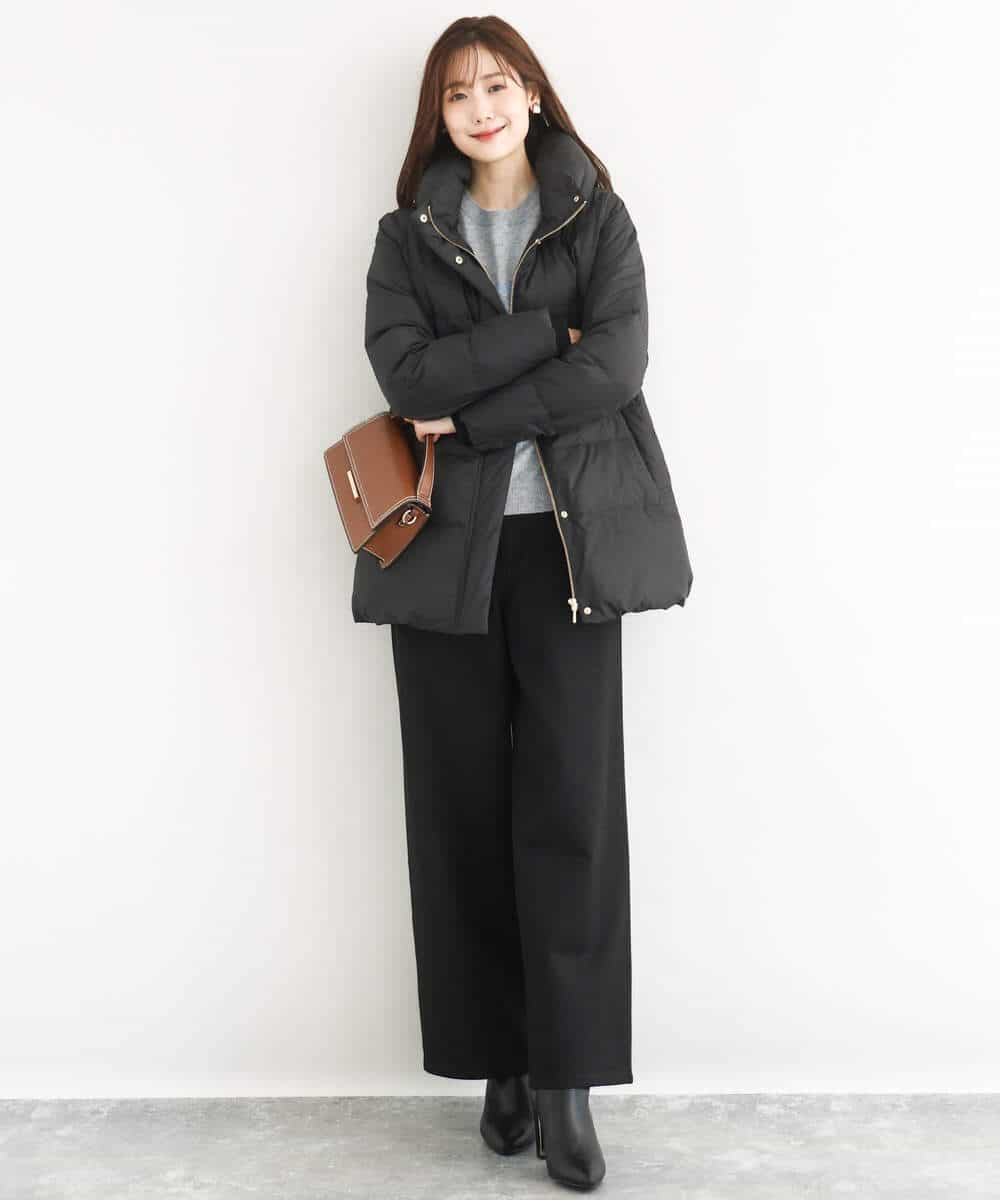 FKVAD52310 MK MICHEL KLEIN(MK ミッシェルクラン) ベーシックタフタ ミドルダウンコート/撥水加工 モカ