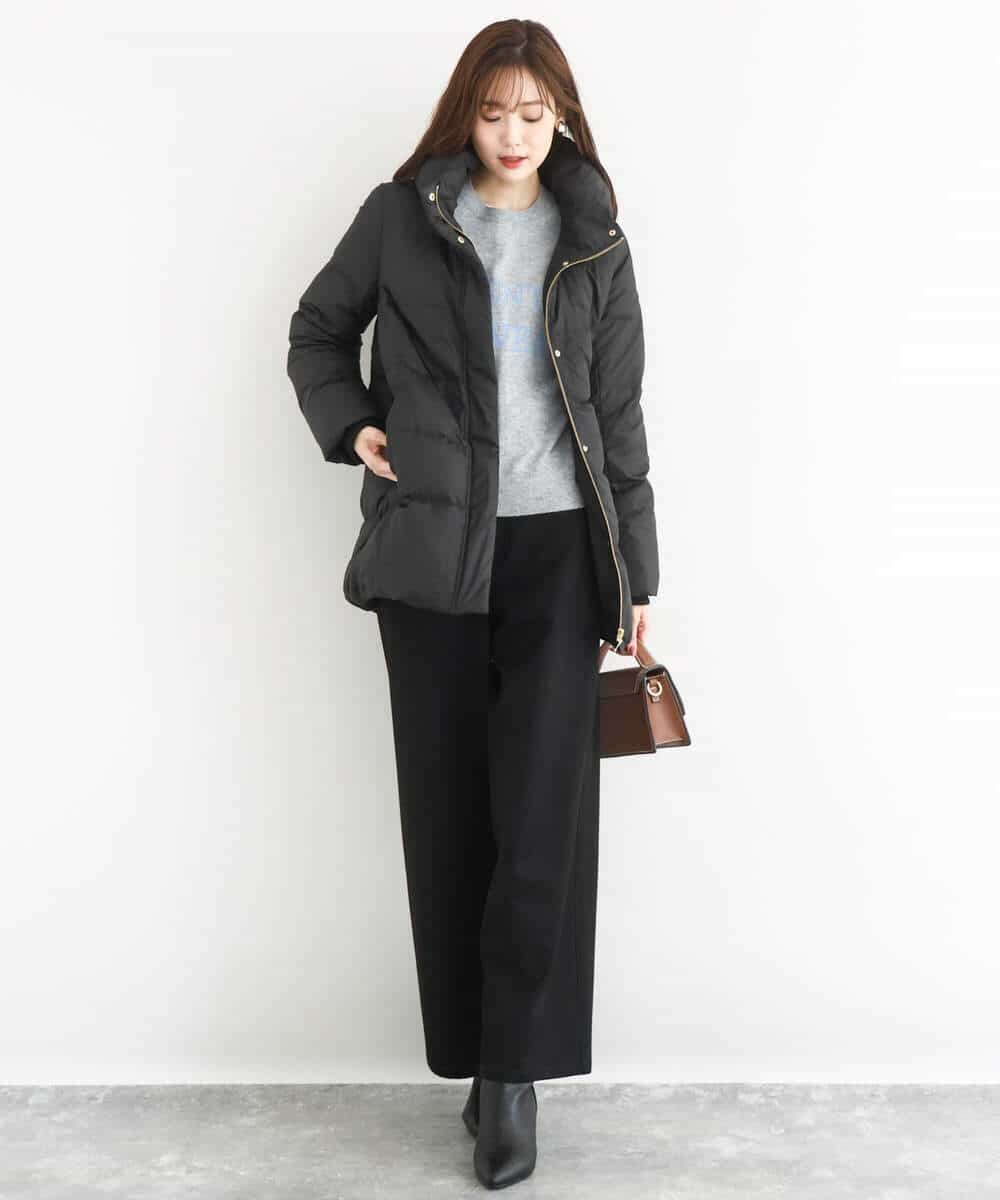 FKVAD52310 MK MICHEL KLEIN(MK ミッシェルクラン) ベーシックタフタ ミドルダウンコート/撥水加工 モカ