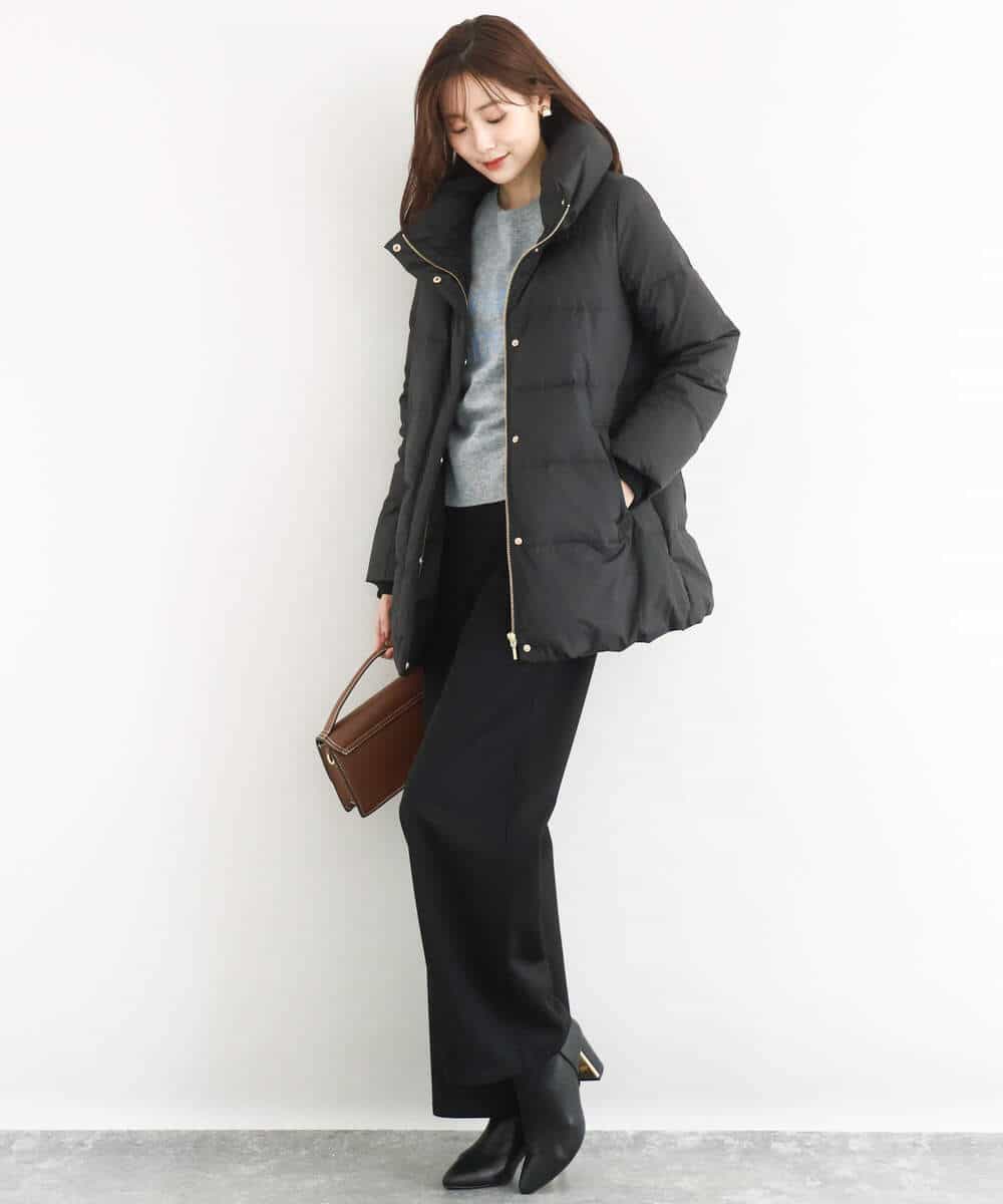 FKVAD52310 MK MICHEL KLEIN(MK ミッシェルクラン) ベーシックタフタ ミドルダウンコート/撥水加工 モカ